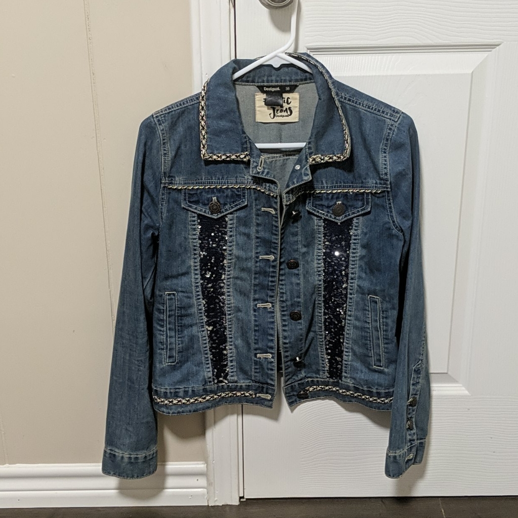 Desigual Sequin Denim Jacket